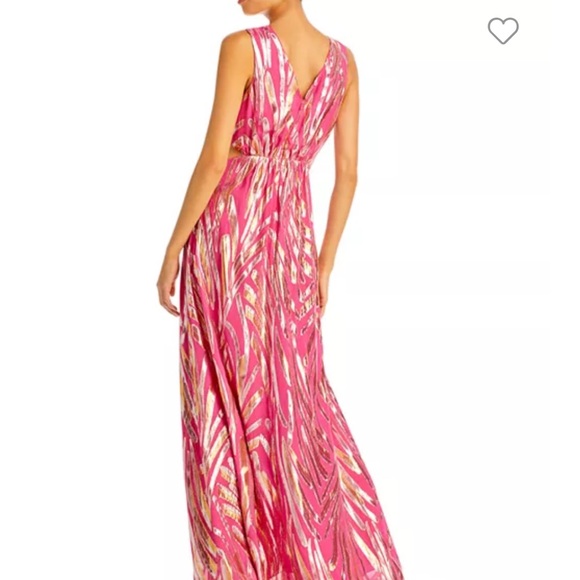 NWT Ramy Brook Formal Metallic Cutout Gown Size 4 - Picture 2 of 6